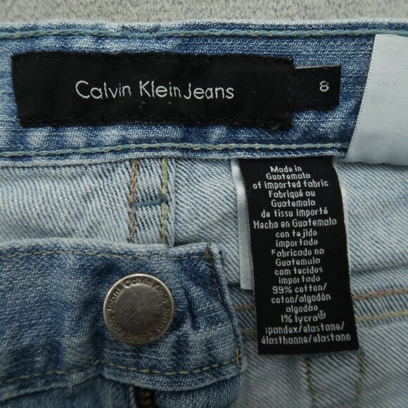 Calvin Klein Jeans Women's Size 8 Blue Mid-Rise Flare Denim 31.5" Inseam Stretch - Picture 12 of 16